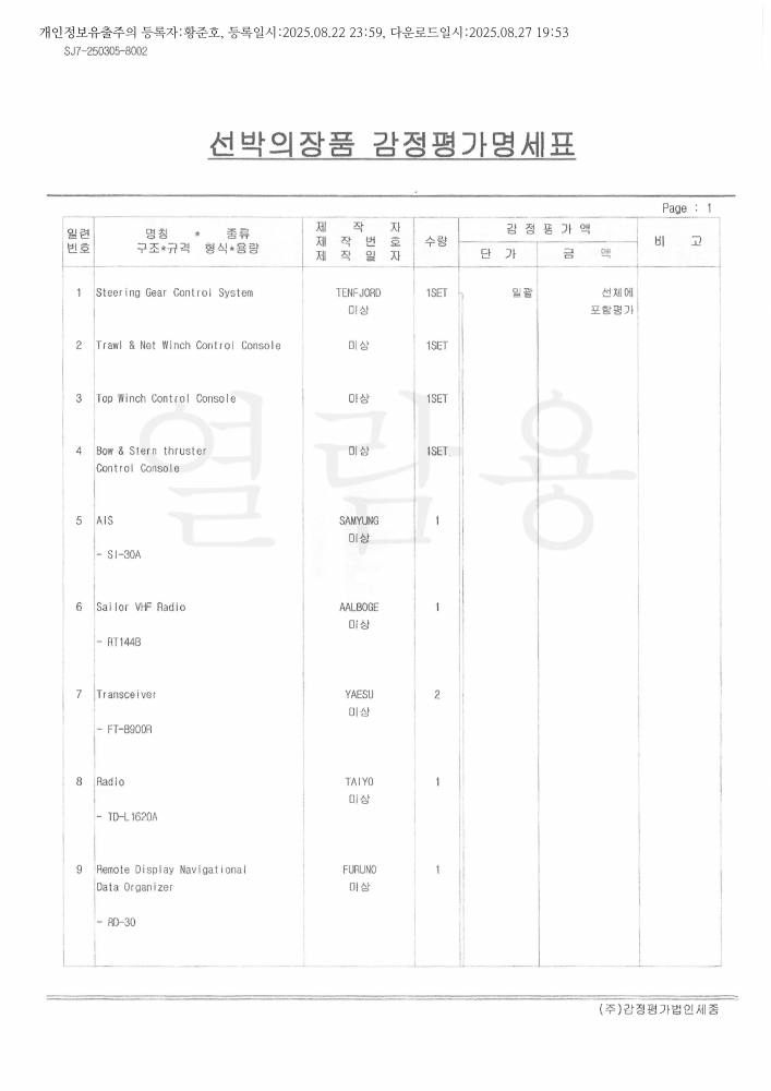 매각물건명세서 3페이지
