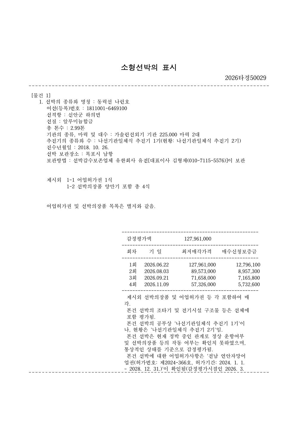 매각물건명세서 2페이지