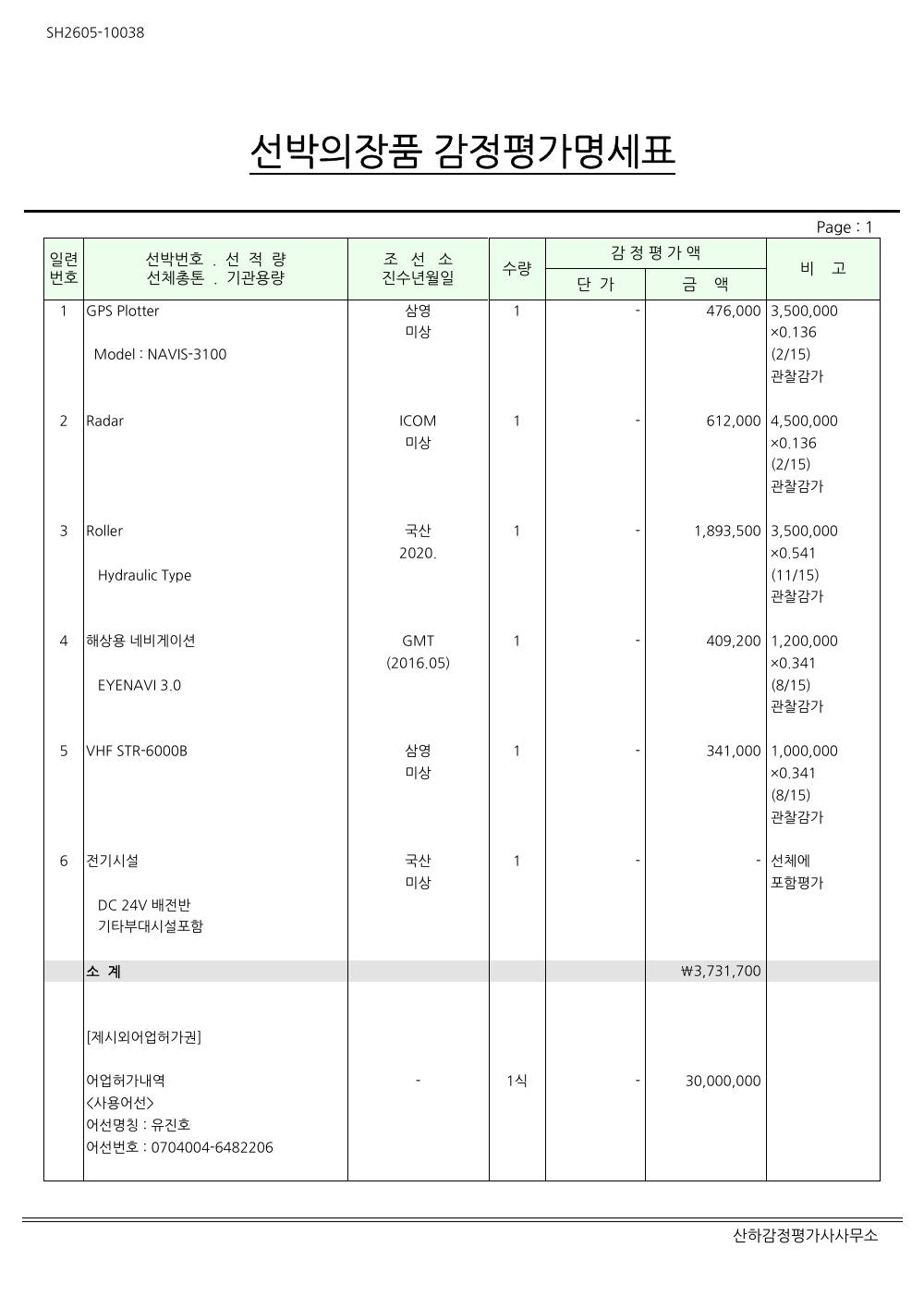 감정평가서 4페이지